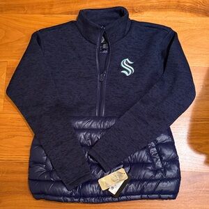 Women’s NHL Seattle Kraken Puffy Navy Blue Jacket